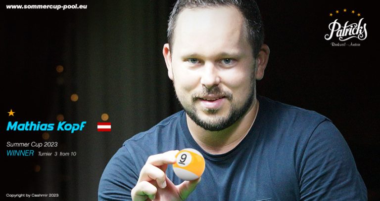 Mathias Kopf gewinnt 3. Sommercup Turnier 2023