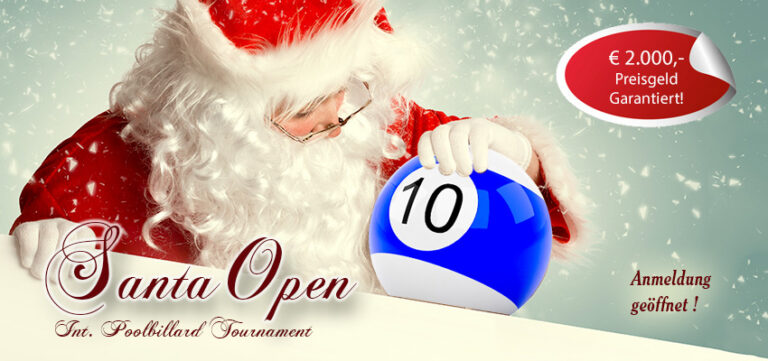 “ Int. SANTA OPEN“ Anmeldung geöffnet