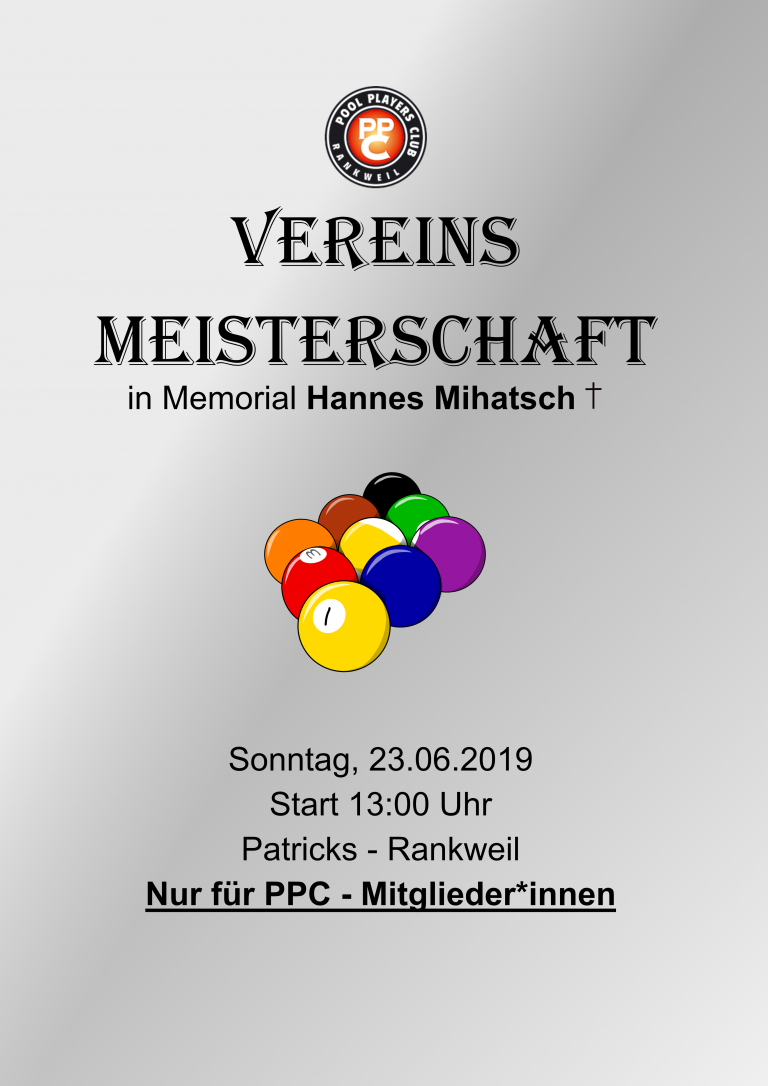 Vereinsmeisterschaft 9 Ball